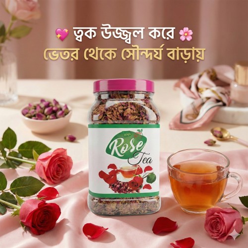 Rose Tea | Natural Rose Petal Herbal Tea | Caffeine Free | 150gm