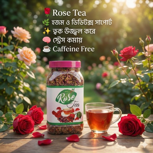 Rose Tea | Natural Rose Petal Herbal Tea | Caffeine Free | 150gm