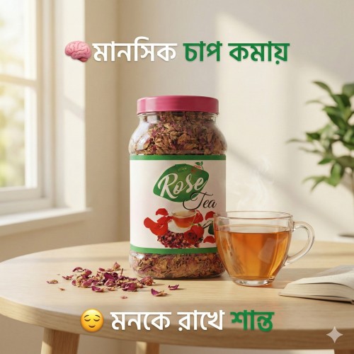 Rose Tea | Natural Rose Petal Herbal Tea | Caffeine Free | 150gm