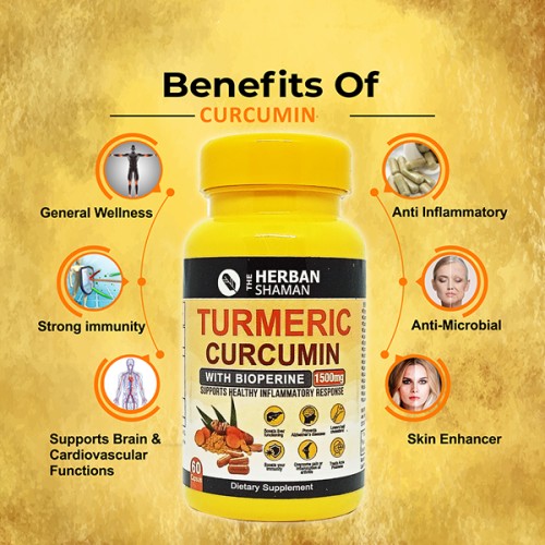 Natural Turmeric Curcumin with Bioperine