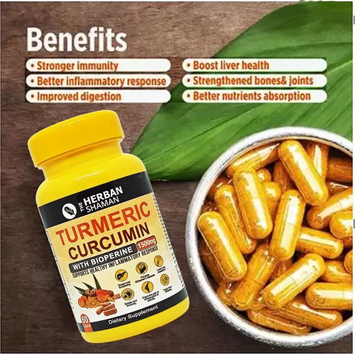 Natural Turmeric Curcumin with Bioperine
